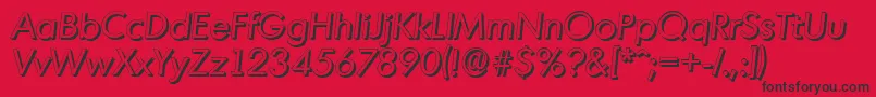 MontrealshadowItalic Font – Black Fonts on Red Background