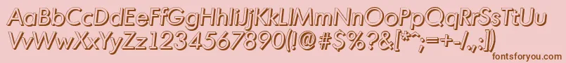 MontrealshadowItalic Font – Brown Fonts on Pink Background