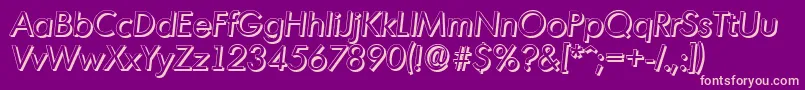 MontrealshadowItalic Font – Pink Fonts on Purple Background