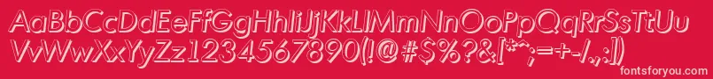 MontrealshadowItalic Font – Pink Fonts on Red Background