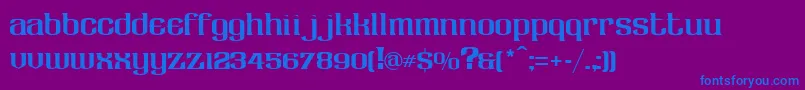 LhfClaretian Font – Blue Fonts on Purple Background