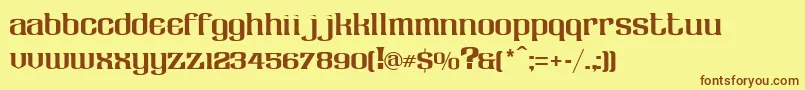 LhfClaretian Font – Brown Fonts on Yellow Background