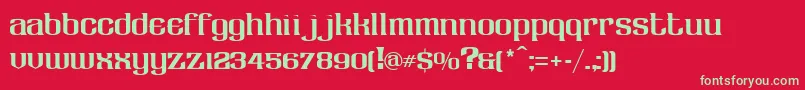 LhfClaretian Font – Green Fonts on Red Background