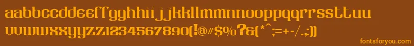 LhfClaretian Font – Orange Fonts on Brown Background