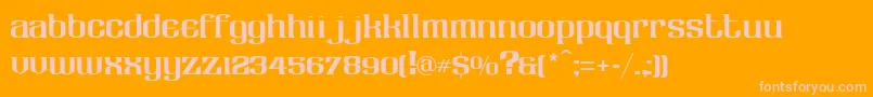 LhfClaretian Font – Pink Fonts on Orange Background