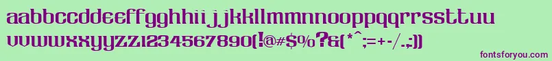 LhfClaretian Font – Purple Fonts on Green Background