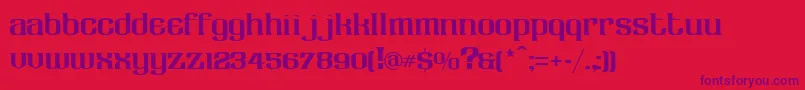 LhfClaretian-Schriftart – Violette Schriften auf rotem Hintergrund