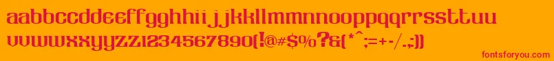 LhfClaretian Font – Red Fonts on Orange Background
