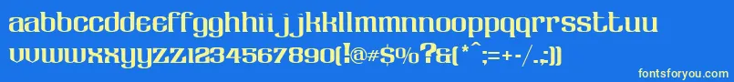 LhfClaretian Font – Yellow Fonts on Blue Background