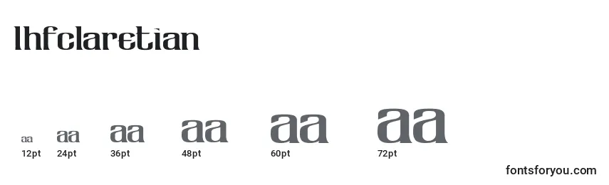 LhfClaretian Font Sizes
