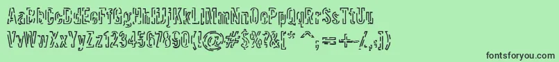 fuente Packet – Fuentes Negras Sobre Fondo Verde