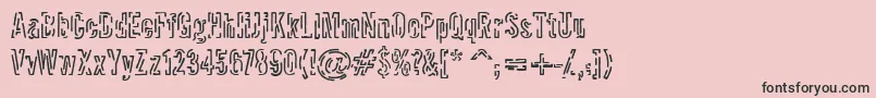 Packet Font – Black Fonts on Pink Background