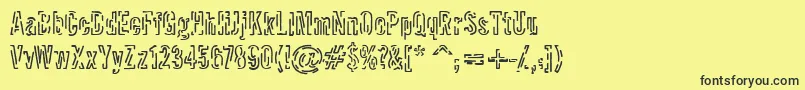 Packet Font – Black Fonts on Yellow Background