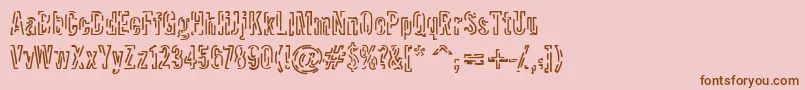 Packet Font – Brown Fonts on Pink Background