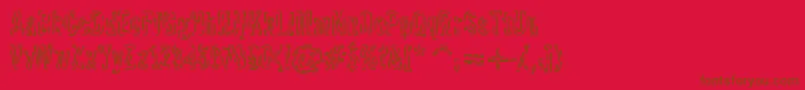 Packet Font – Brown Fonts on Red Background