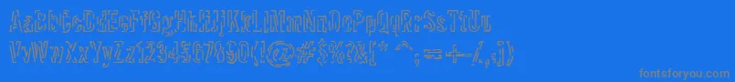 Packet-Schriftart – Graue Schriften auf blauem Hintergrund