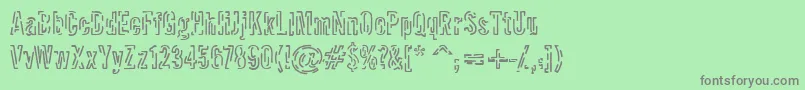 Packet Font – Gray Fonts on Green Background
