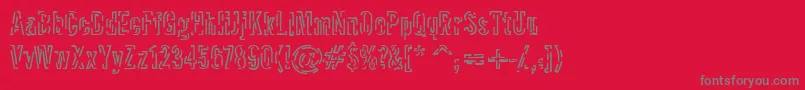 fuente Packet – Fuentes Grises Sobre Fondo Rojo