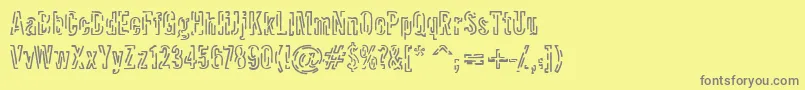 Packet Font – Gray Fonts on Yellow Background