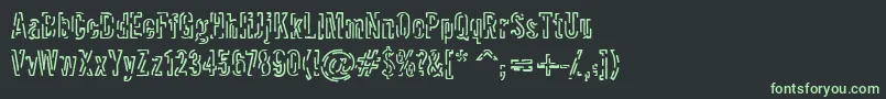 Packet Font – Green Fonts on Black Background