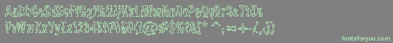 Packet Font – Green Fonts on Gray Background