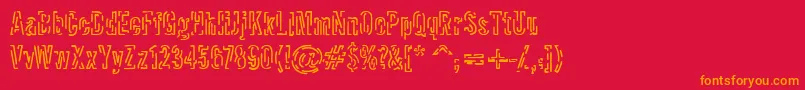 fuente Packet – Fuentes Naranjas Sobre Fondo Rojo
