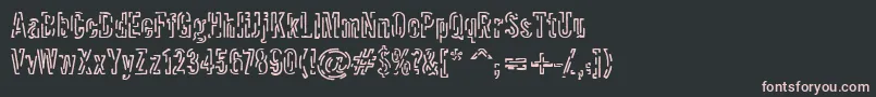 Packet Font – Pink Fonts on Black Background
