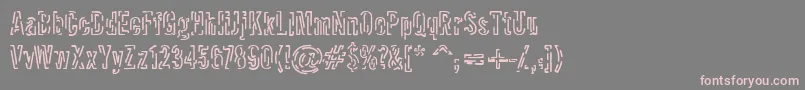 Packet Font – Pink Fonts on Gray Background