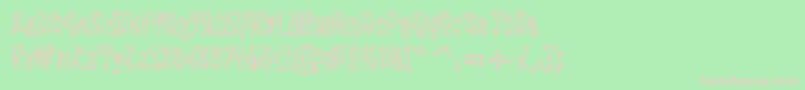 Packet Font – Pink Fonts on Green Background