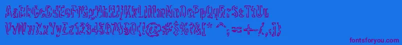 Шрифт Packet – фиолетовые шрифты на синем фоне
