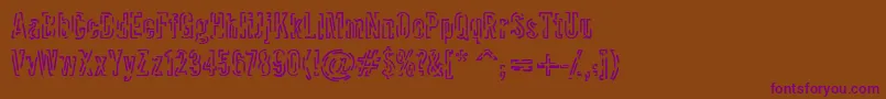 Packet Font – Purple Fonts on Brown Background
