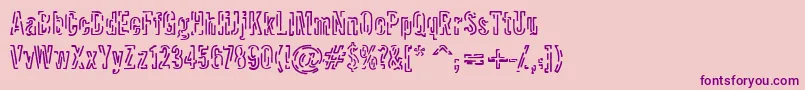 Packet Font – Purple Fonts on Pink Background