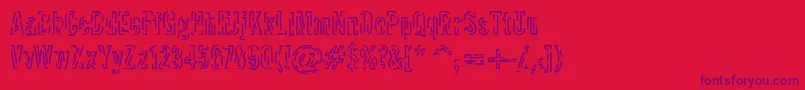 Packet Font – Purple Fonts on Red Background