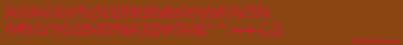 Packet Font – Red Fonts on Brown Background
