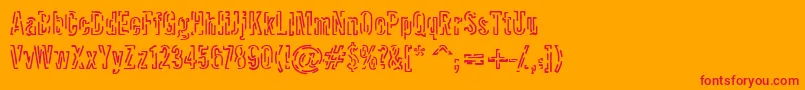 fuente Packet – Fuentes Rojas Sobre Fondo Naranja