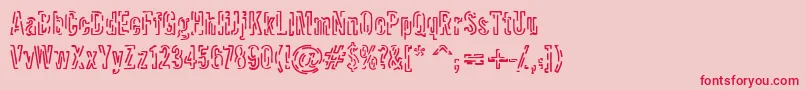 Packet Font – Red Fonts on Pink Background