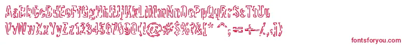 Packet Font – Red Fonts on White Background