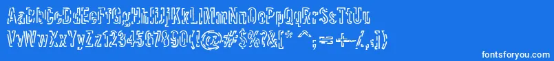 Шрифт Packet – белые шрифты на синем фоне