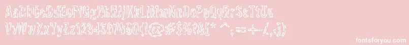 Packet Font – White Fonts on Pink Background