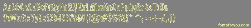 Packet Font – Yellow Fonts on Gray Background