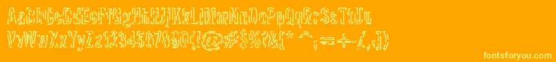 Шрифт Packet – жёлтые шрифты на оранжевом фоне