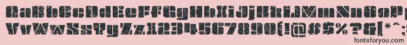 OvrkllGrunge Font – Black Fonts on Pink Background