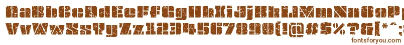 OvrkllGrunge-Schriftart – Braune Schriften auf weißem Hintergrund