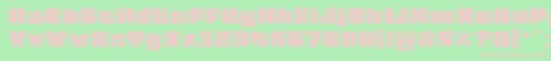 OvrkllGrunge-fontti – vaaleanpunaiset fontit vihreällä taustalla