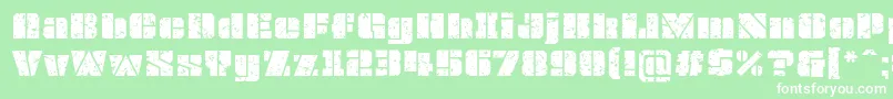 OvrkllGrunge Font – White Fonts on Green Background