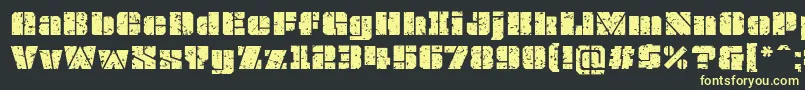 OvrkllGrunge-Schriftart – Gelbe Schriften auf schwarzem Hintergrund