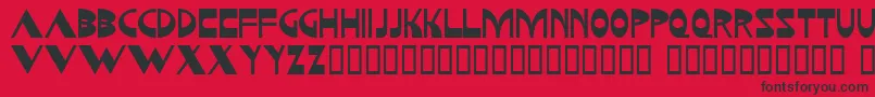 Kozmonauta Font – Black Fonts on Red Background