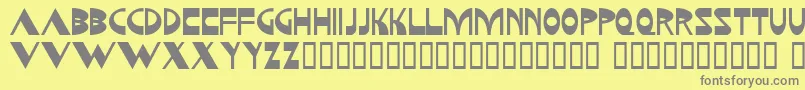 Kozmonauta Font – Gray Fonts on Yellow Background