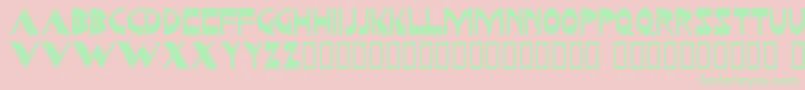 Kozmonauta Font – Green Fonts on Pink Background