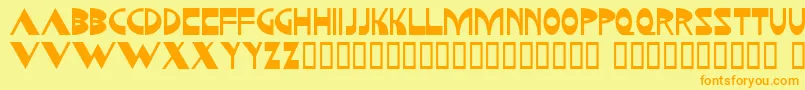 Kozmonauta Font – Orange Fonts on Yellow Background